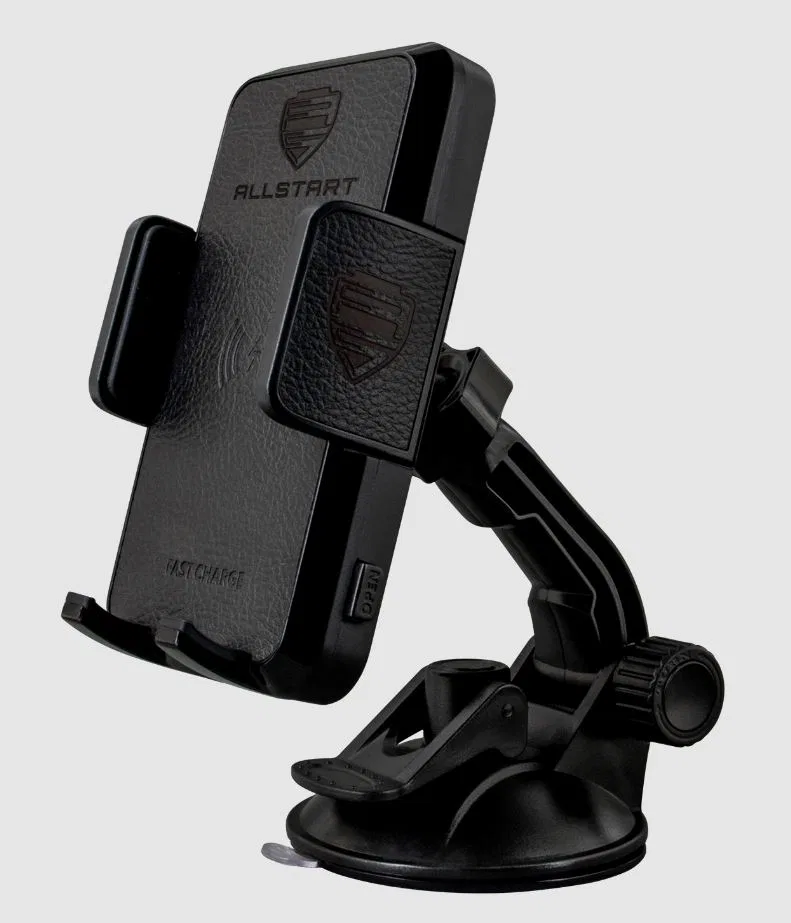 59900AS – ALLSTART Cell Phone Mount, Universal Adjustable Wireless Charging Dashboard/ Windshield Suction Cup Mount B...